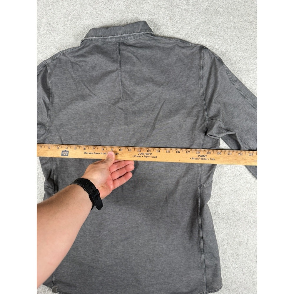 Lululemon Shirt Men M* (40") Gray Commission L/S Button Stretch Live In Practice - Picture 9 of 12